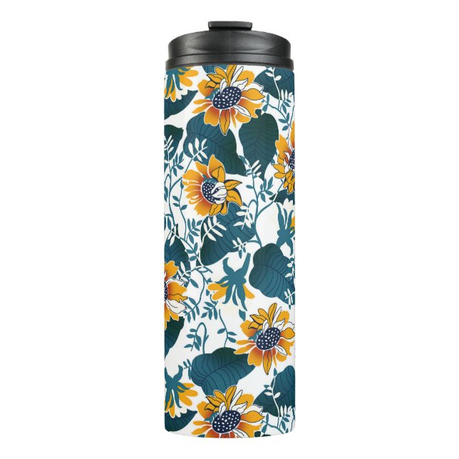 Termo Art Nouveau, estampado floral. (Anverso)