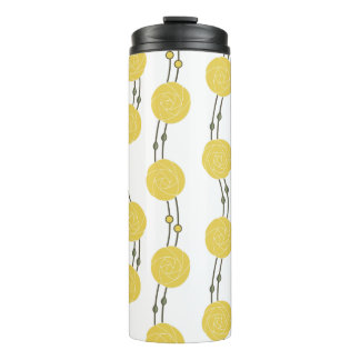 Termo Art Nouveau Mackintosh Rose Stripes Yellow
