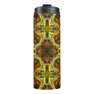 Termo art nouveau ornamental vintage patrón en verde, y