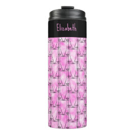 Termo Arte africano, árboles de coco tropical de silueta