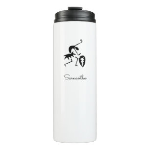 Termo Arte africano, impresionante bailarina de silueta