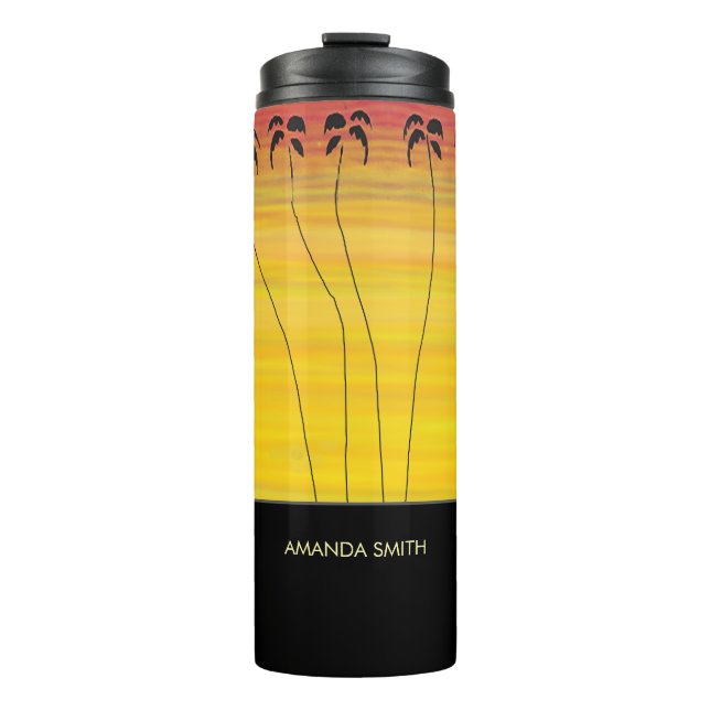 Termo Arte africano, sol tropical (Anverso)