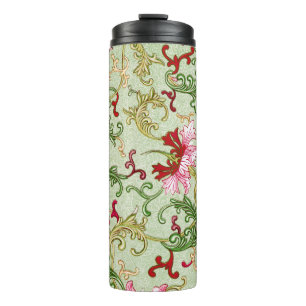 Termo Arte Antiguo Chinoiserie Floral Chino Art Nouveau