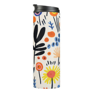 Termo Arte Botánico Nórdico Floral Folk Escandinavo