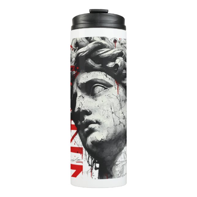 Termo Arte callejero moderno de David Bust con estilo co (Anverso)