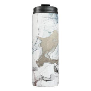 Termo Arte con tinta de alcohol. Lugares delgados y negr