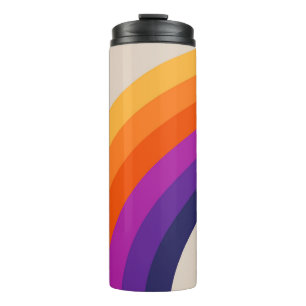 Termo Arte de arcoiris de estilo retro colorido