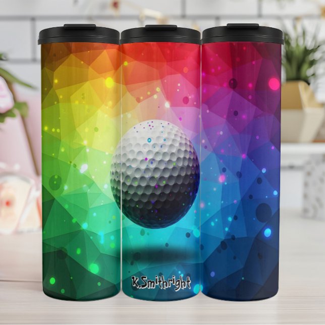 Termo Arte de bolas de golf geométricas coloridas (Subido por el creador)