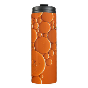 Termo arte de burbujas naranjas