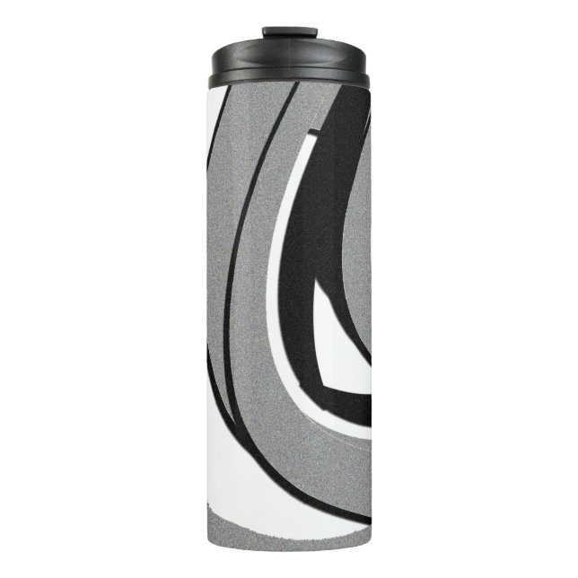 Termo Arte de formas en blanco y negro (Anverso)