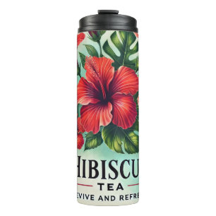 Termo Arte de Hibiscus Tea Design AI