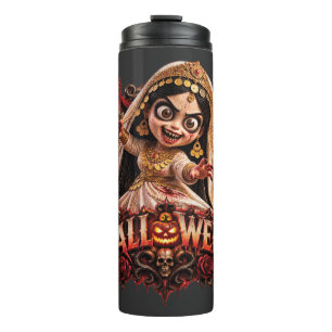 Termo Arte de impresión de la novia zombie espeluznante