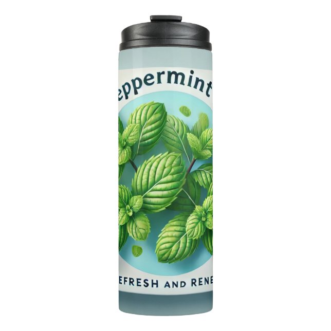 Termo Arte de inteligencia artificial de Peppermint Tea  (Anverso)