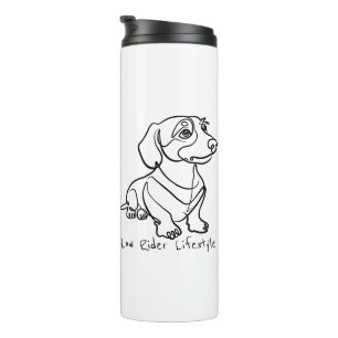 Termo Arte de línea de Dachshund - Estilo de vida Low Ri