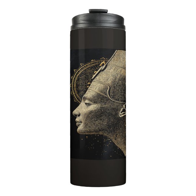 Termo Arte de línea de silueta moderna de Nefertiti  (Anverso)