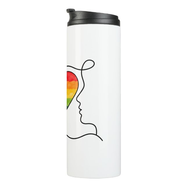 Termo Arte de línea del corazón Progress Pride (Rotado hacia la derecha)
