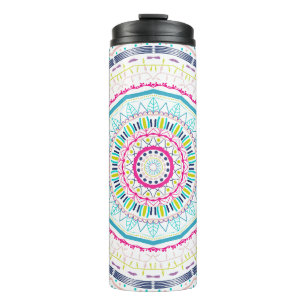 Termo Arte de Mandala Colorido Vibrante