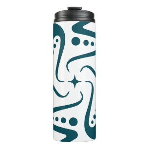 Termo Arte de Mandala de Tentáculo de Pulpo Verde Azul M