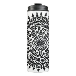 Termo Arte de Mandala Tribal Dibujado a Mano