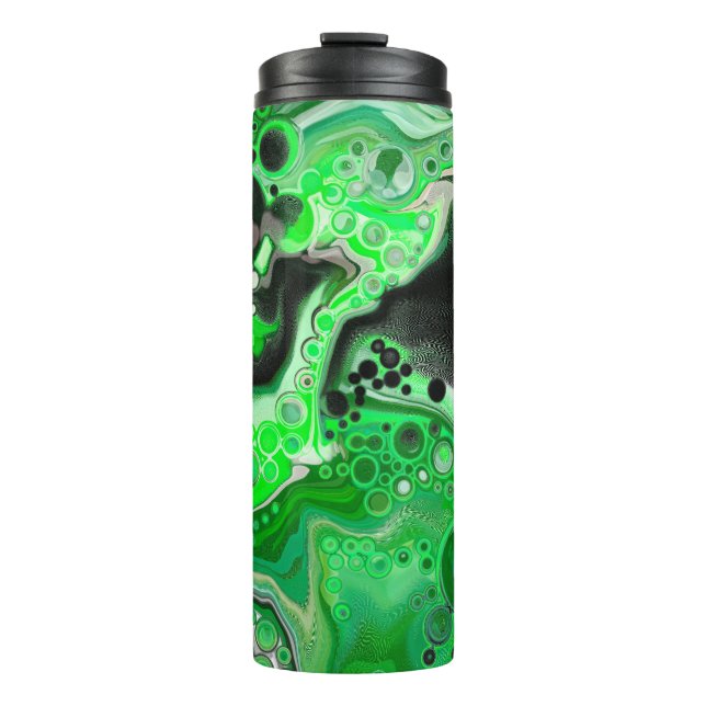 Termo Arte de Marble Verde Arte Fluido Digital (Anverso)