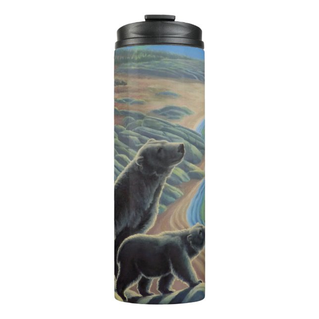 Termo Arte de oso nativo Tumbler Mugs Drinkware Oso Pola (Anverso)
