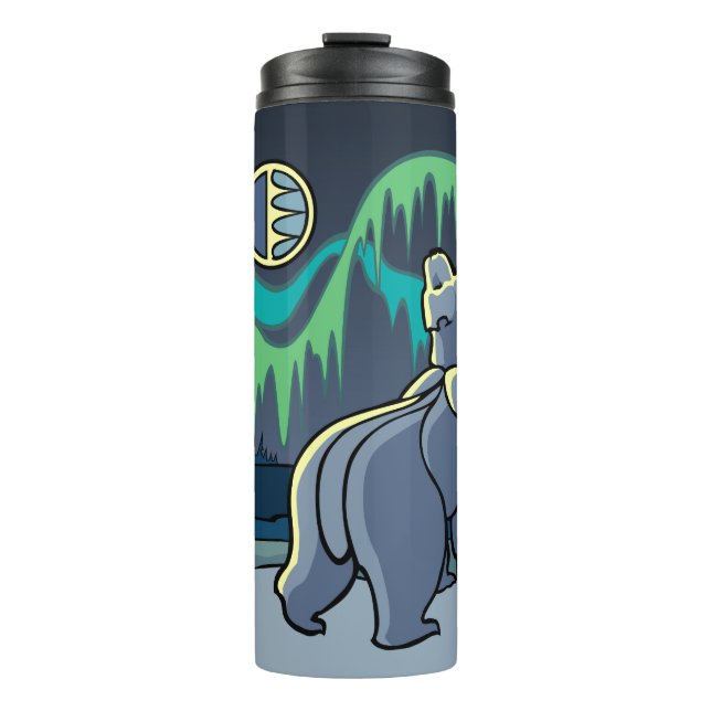 Termo Arte de oso nativo Tumbler Mugs Drinkware Oso Pola (Anverso)
