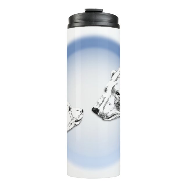 Termo Arte de oso polar Tumbler Mug Bear Drinkware & Gif (Anverso)