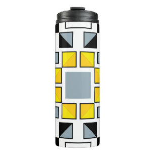 Termo Arte de patrón de colcha geométrica moderna