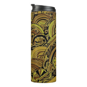 Termo Arte de patrón pintado a mano y digitalmente 15