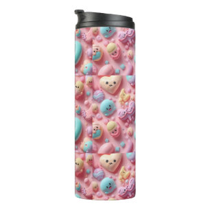 Termo Arte de Personaje de Caramelo Pastel Kawaii