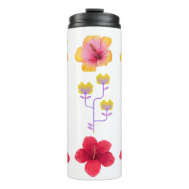 Termo Arte de píxeles vibrantes de flores tropicales