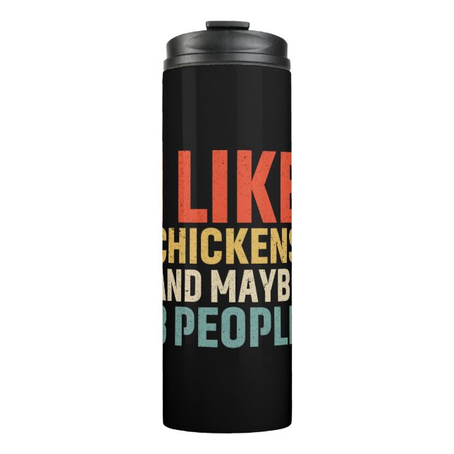 Termo Arte de pollo Me gustan los pollos (Anverso)