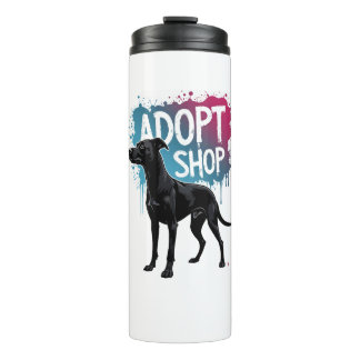 Termo Arte de rescate de graffiti de perro Adoptar No Co