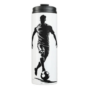 Termo Arte de silueta de jugador de fútbol minimalista p
