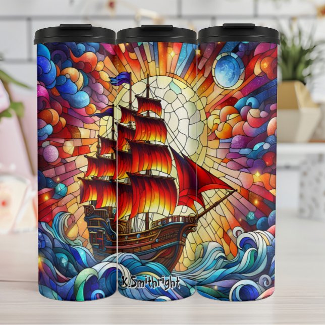 Termo Arte de vidrio contenido para barco pirata (Subido por el creador)