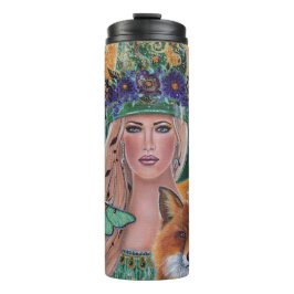 Termo Arte de zorro brujo de Halloween por Renee Lavoie