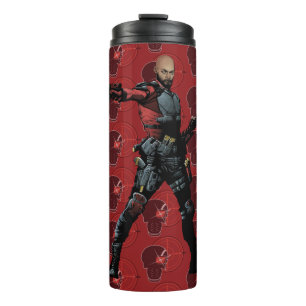 Termo Arte del cómic del pelotón el Deadshot del