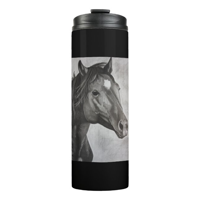 Termo Arte dibujado a mano de caballo (Anverso)