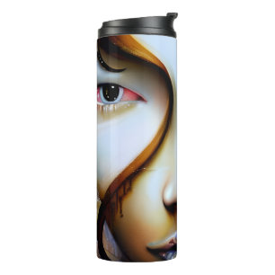 Termo Arte etéreo de fantasía   Oro y negro