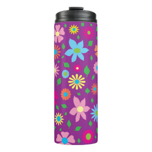 Termo Arte floral colorido