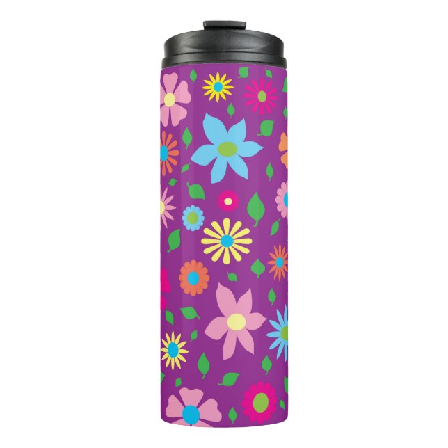 Termo Arte floral colorido (Anverso)