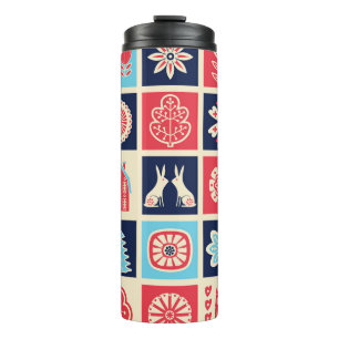 Termo Arte folclórico escandinavo: floral vintage.