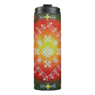 Termo Arte folklórico tradicional de Letonia con símbolo