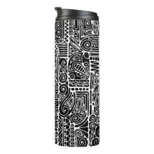 Termo Arte geométrico en blanco y negro 2
