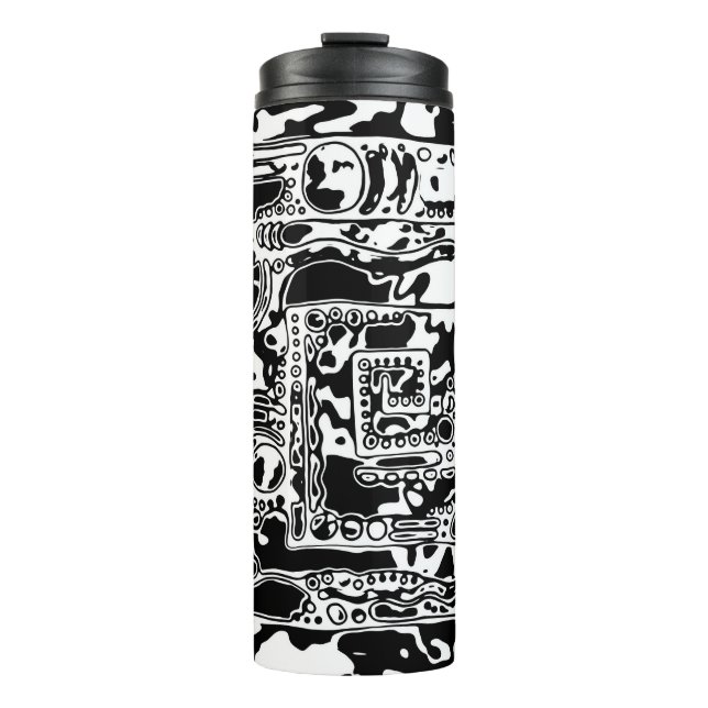 Termo Arte geométrico en blanco y negro 25 (Anverso)