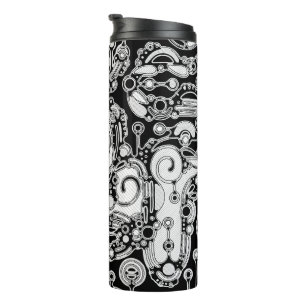 Termo Arte geométrico en blanco y negro 3