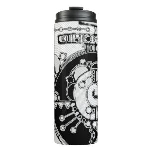 Termo Arte geométrico en blanco y negro 4