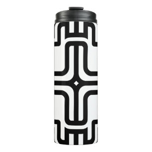 Termo Arte geométrico moderno de cruz con líneas