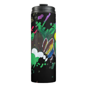 Termo Arte hecho a mano - Flor de mariposa