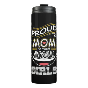Termo Arte Materno   Madre Orgullosa De Tres Chicas Incr